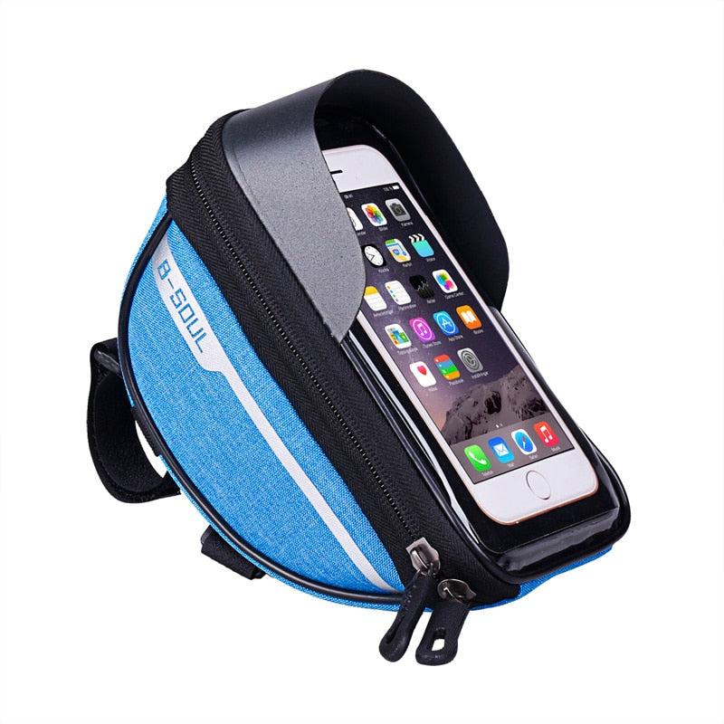 B-SOUL Cycling Bicycle Bike Head Tube Handlebar Cell Mobile Phone Bag Case Holder Screen Phone Mount