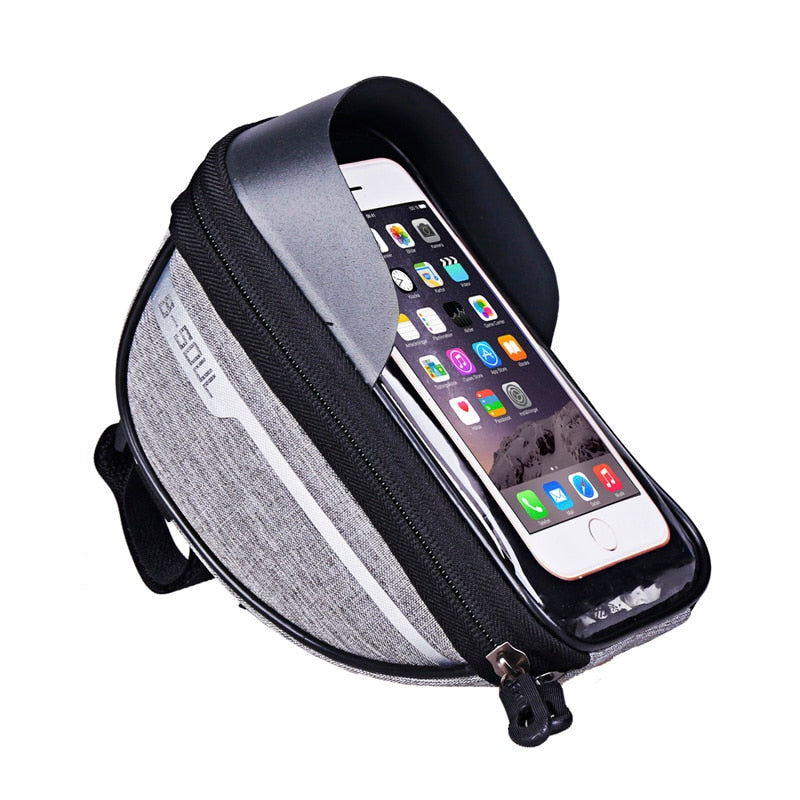 B-SOUL Cycling Bicycle Bike Head Tube Handlebar Cell Mobile Phone Bag Case Holder Screen Phone Mount