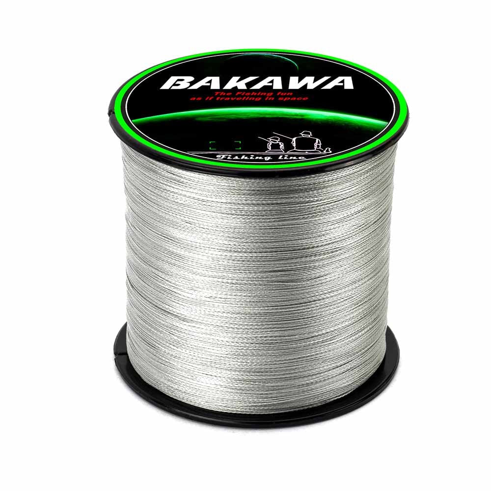 BAKAWA 300M 100% PE 4 Strand Braided Fishing Line Multifilament Fishing Line Super strong for Carp