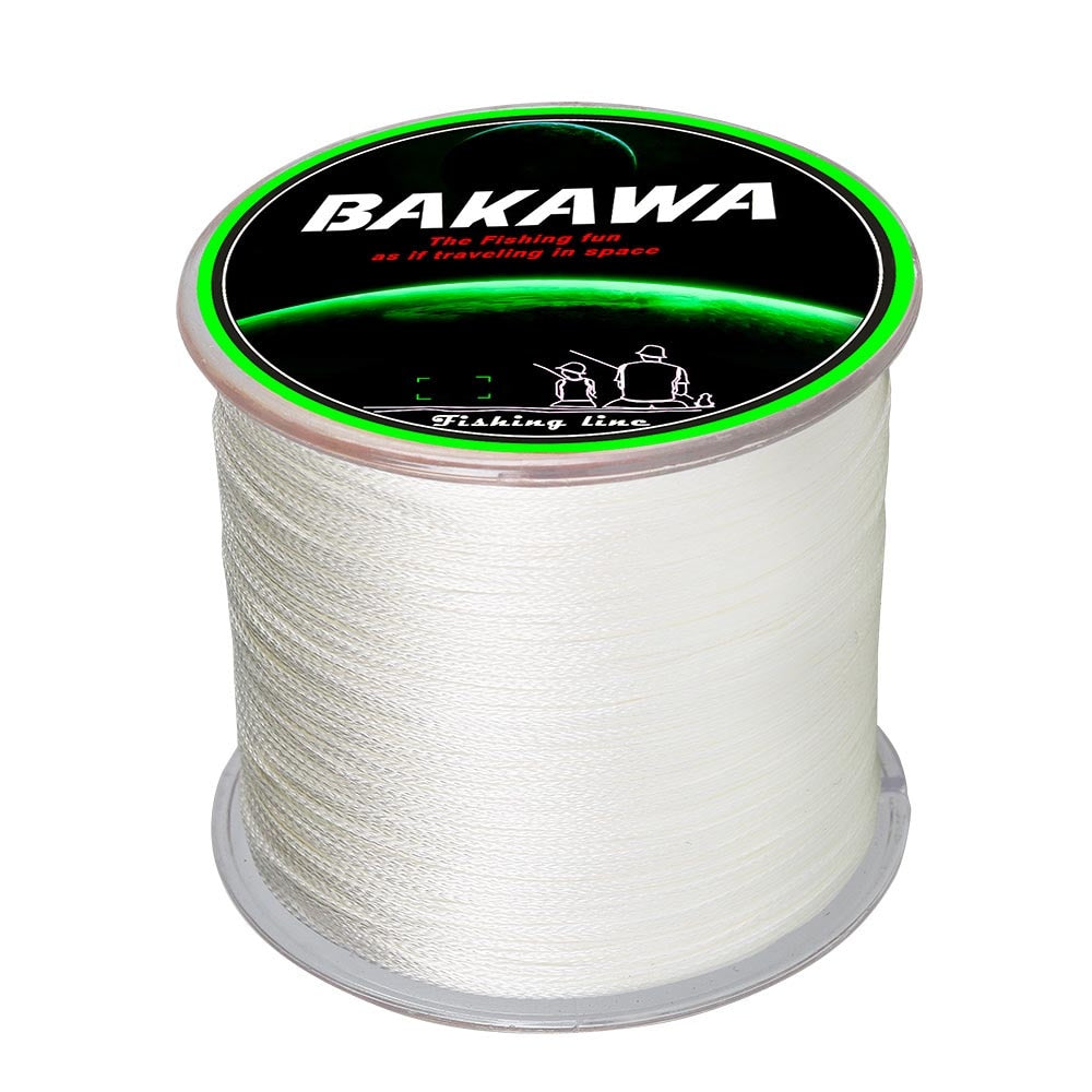 BAKAWA 300M 100% PE 4 Strand Braided Fishing Line Multifilament Fishing Line Super strong for Carp