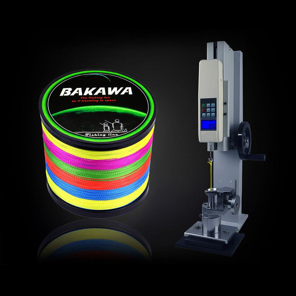 BAKAWA 300M 100% PE 4 Strand Braided Fishing Line Multifilament Fishing Line Super strong for Carp