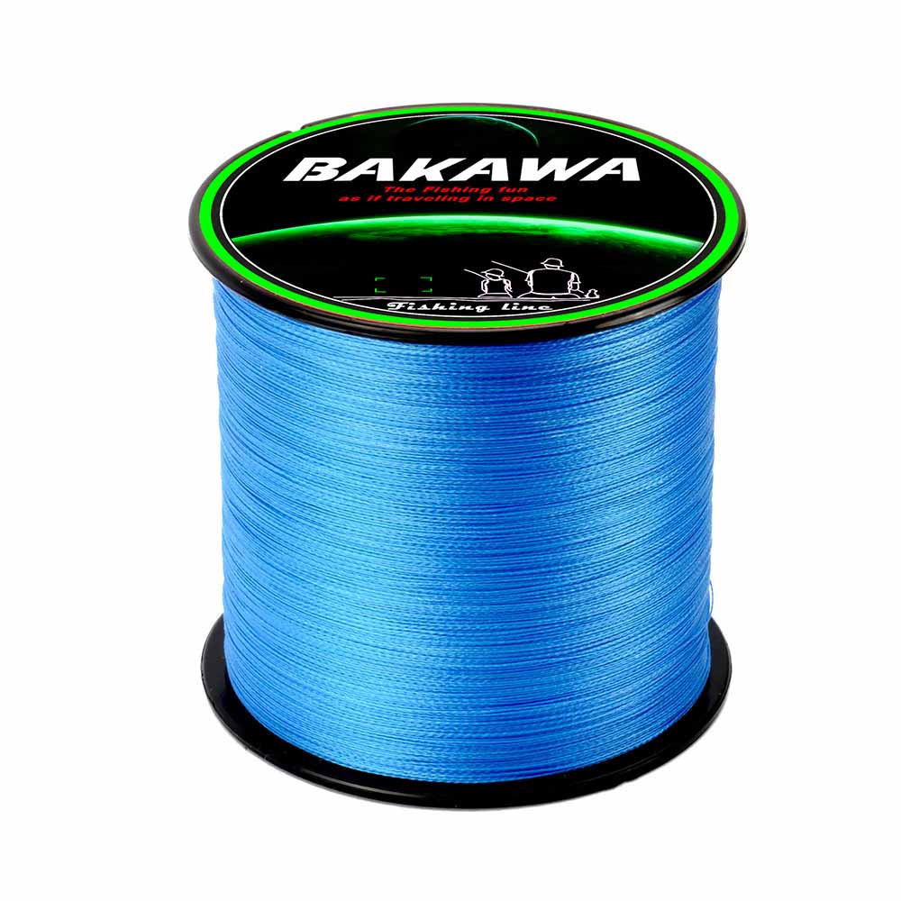 BAKAWA 300M 100% PE 4 Strand Braided Fishing Line Multifilament Fishing Line Super strong for Carp