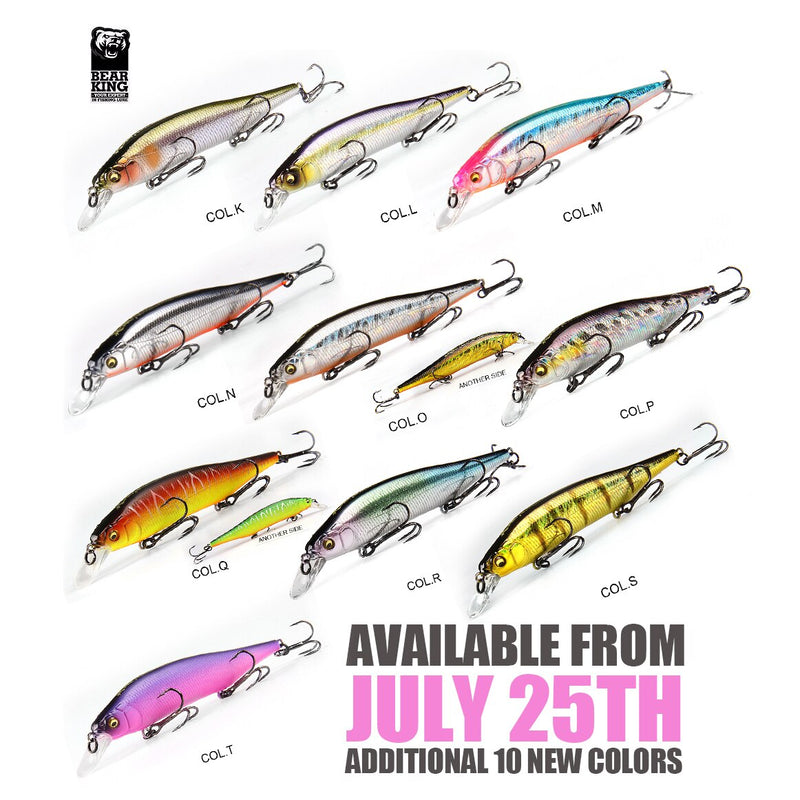 BEARKING 115mm 15g SP Tungsten weight system Top fishing lures minnow crank wobbler quality fishing tackle hooks for fishing