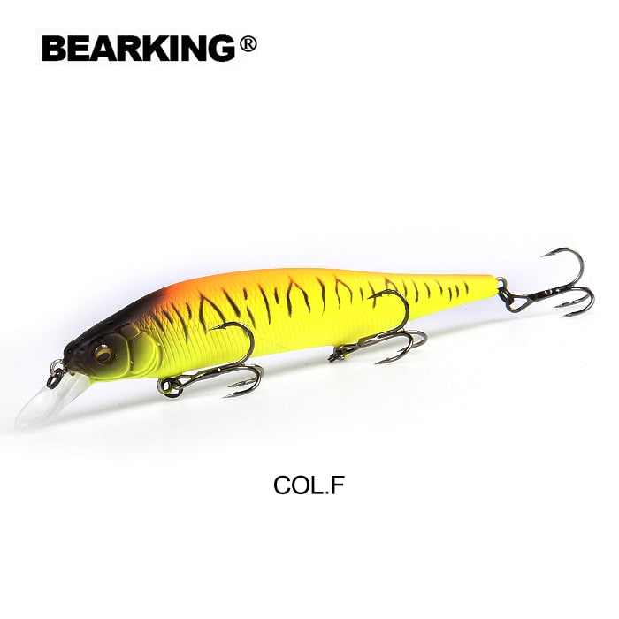 BEARKING 115mm 15g SP Tungsten weight system Top fishing lures minnow crank wobbler quality fishing tackle hooks for fishing