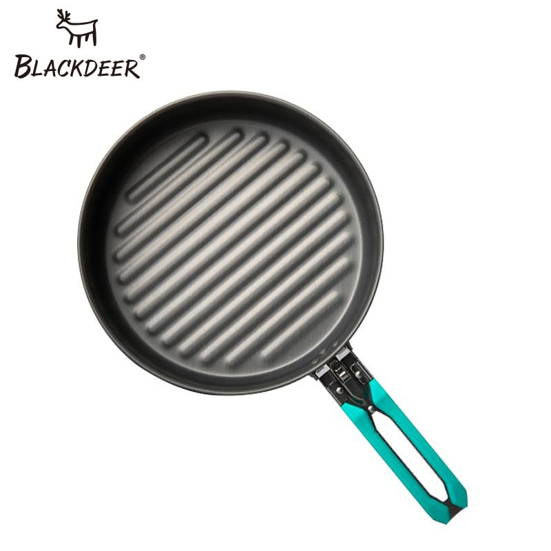 BLACKDEER Outdoor Camping Tableware Set Backpacking Picnic 2 Pot 1 Frypan 1 Kettle Alumina