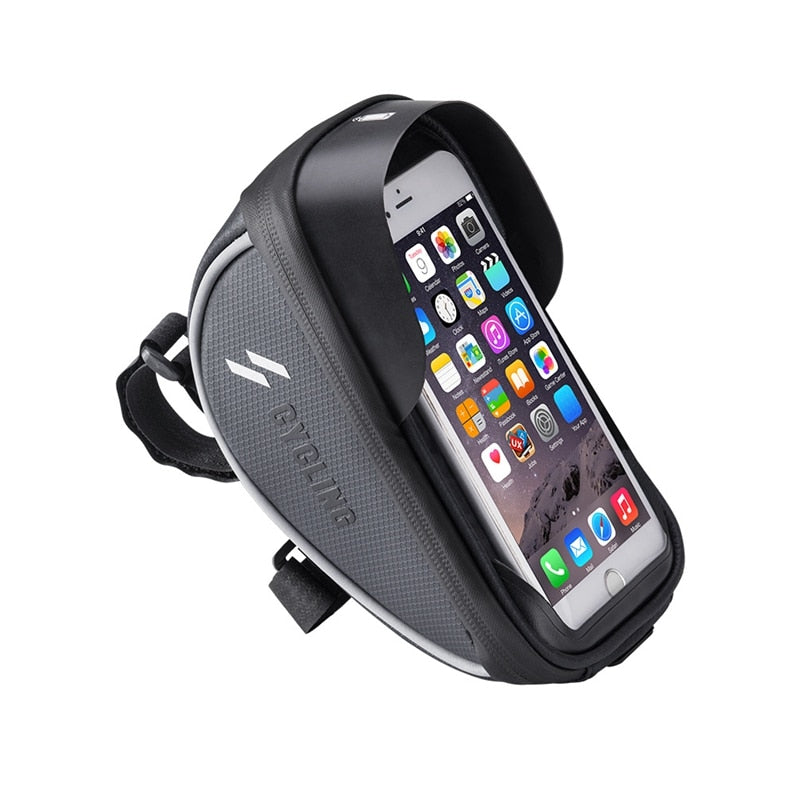 Bicycle Bag Frame Front Top Tube Rainproof Bike Bags 6.0in Phone Case Waterproof Touchscreen Bicycle Bag MTB Cycling Accessories