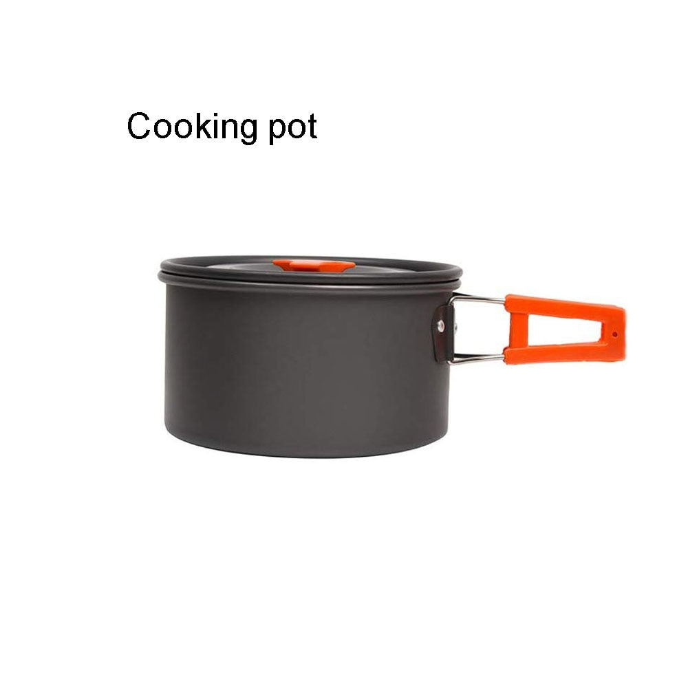 Camping Cookware Kit Outdoor Aluminum Cooking Set Water Kettle Pan Pot Travelling Hiking Picnic