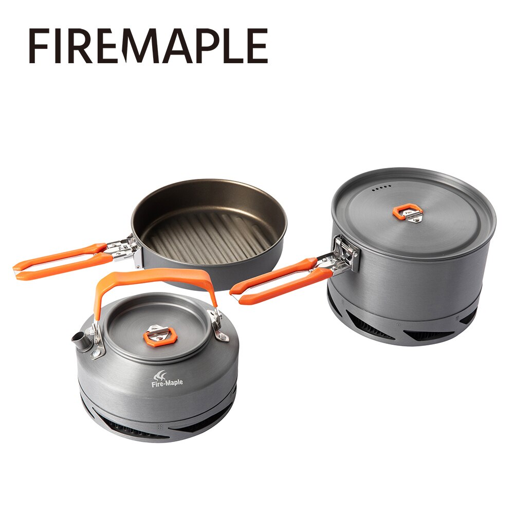 Cookware Set Hiking FEAST Heat-exchanger Aluminium Pot Outdoor Foldable Pots Tableware Dishes