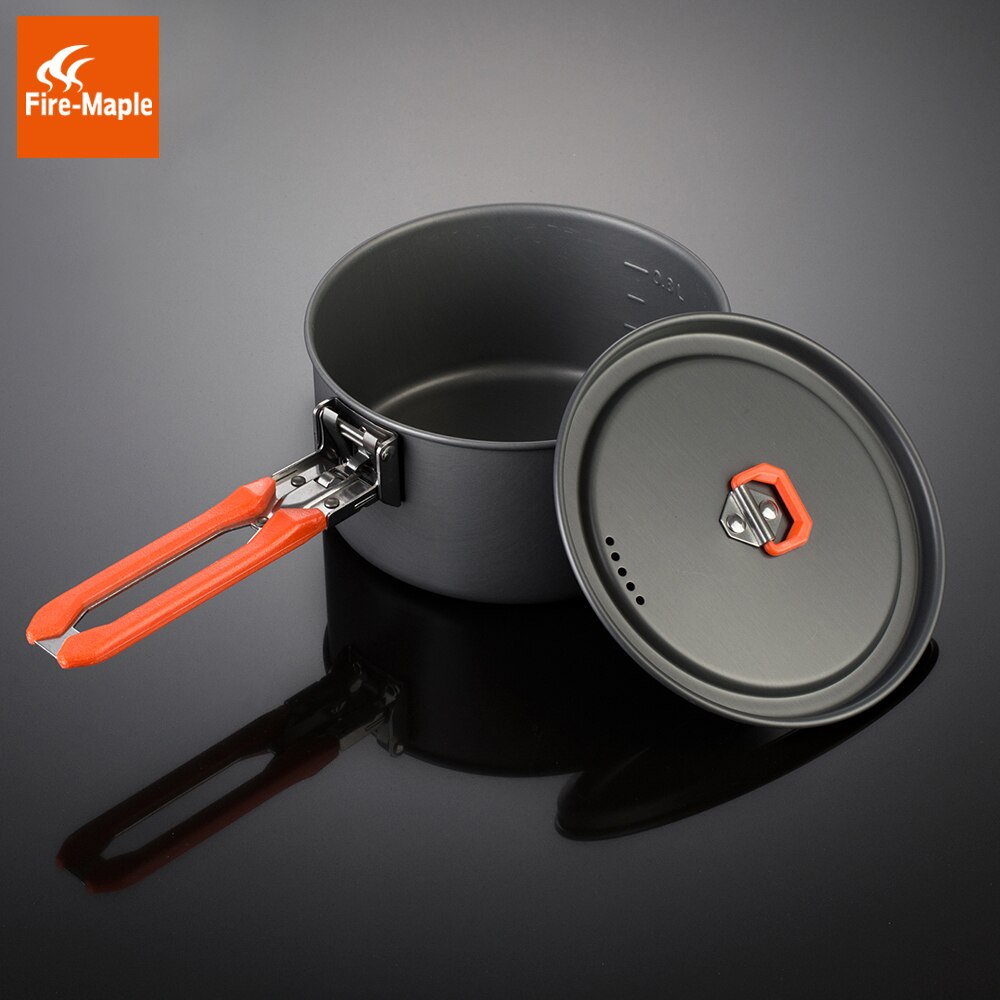 Feast 3 Outdoor Cookware Backpacking Cooking Pot Pan Set Foldable Handle 2 Pots 1 Frypan FMC-F3