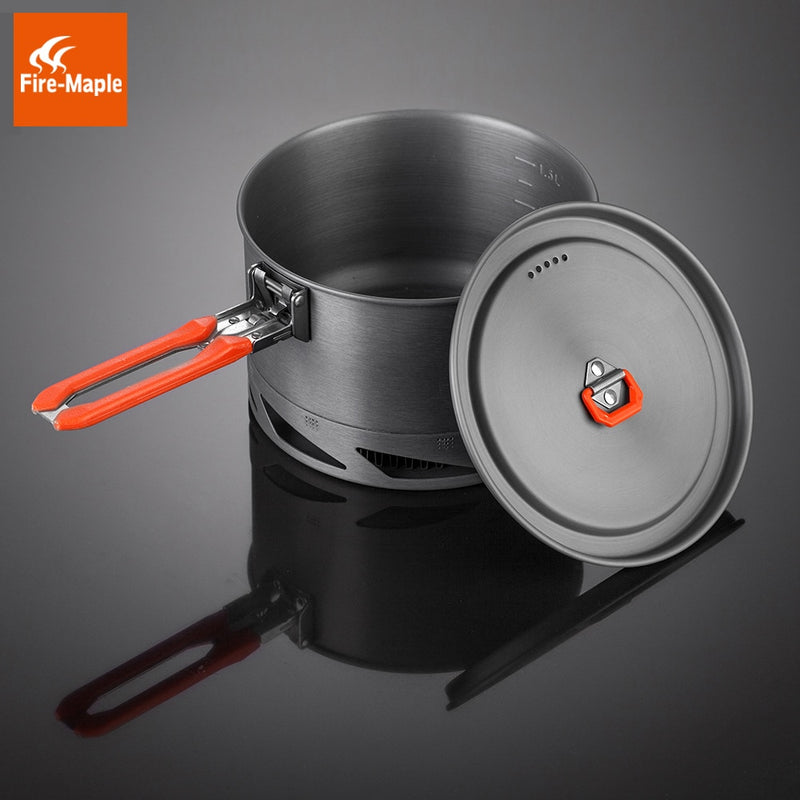 Feast Series K2 1.5L Outdoor Portable Foldable Handle Heat Exchanger Pot Camping Kettle 338g FMC-K2