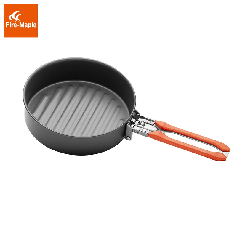 Frypan Outdoor Cookware Backpacking Cooking Picnic Set Foldable Handle Feast 4 FMC-F4