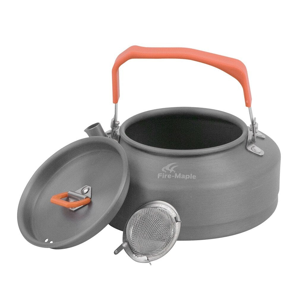 Outdoor Camping Kettle Coffee with Heat Proof Handle and Tea-strainer Aluminum alloy 0.8L FMC-T3