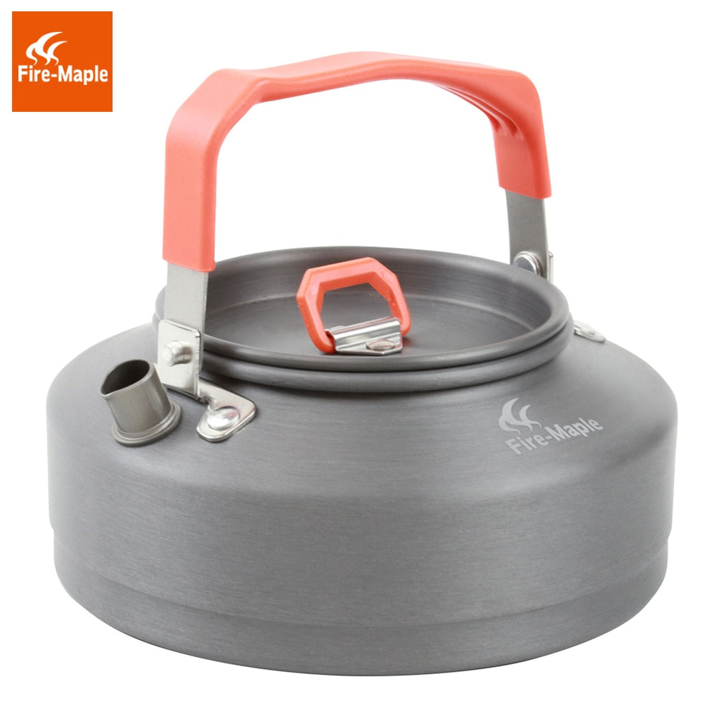 Outdoor Camping Kettle Coffee with Heat Proof Handle and Tea-strainer Aluminum alloy 0.8L FMC-T3