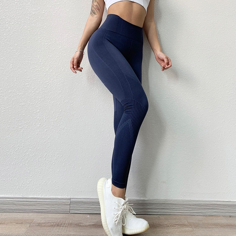 Fitness High Waist Legging Tummy Control Seamless Energy Gymwear Workout  Running Activewear Pant Hip Liftingleggings size XL Color BK