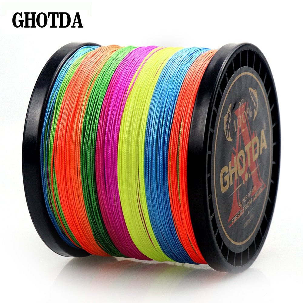 GHOTDA Braid Fishing line 300M 500M 1000M 8 Strands Multifilament Fishing Wire Carp Fishing 13-119lb