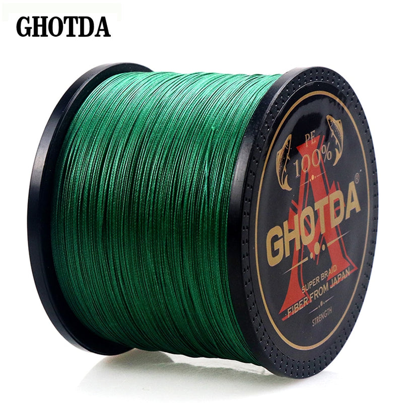 GHOTDA Braid Fishing line 300M 500M 1000M 8 Strands Multifilament Fishing Wire Carp Fishing 13-119lb