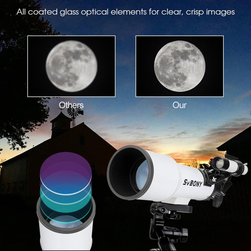 SVBONY Astronomical Telescope Portable Refractor Multi-Coating Optics SV501P