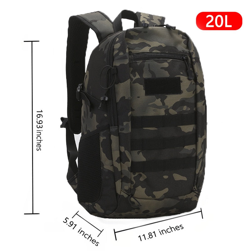 Outdoor Tactical Backpack Military Rucksacks Men 15L & 20L Waterproof Sport Travel Backpacks