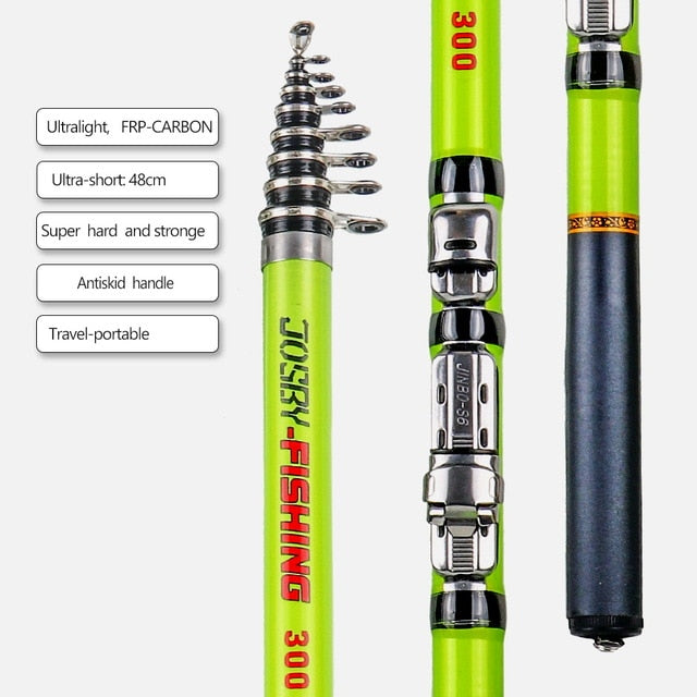 Telescopic Rock Fishing Rod Spinning Fly Carp Feeder Carbon Fiber Pesca 3M 2.7M 2.4M 2.1M 1.8M 1.5M