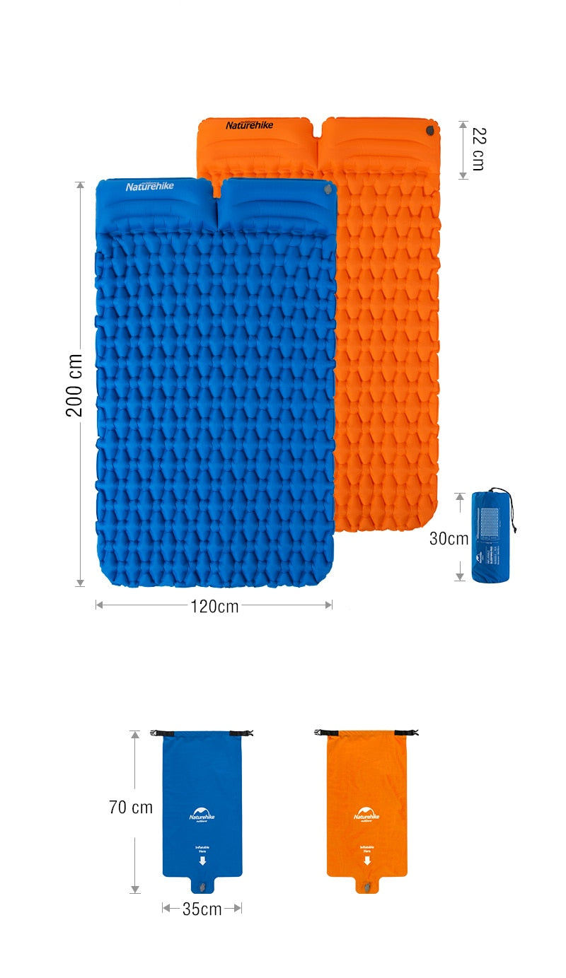 Naturehike Air Mattress Inflatable Mattress Portable Camping Mat Double Sleeping Pad Ultralight