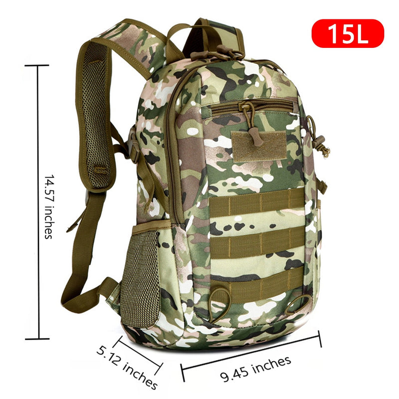 Outdoor Tactical Backpack Military Rucksacks Men 15L & 20L Waterproof Sport Travel Backpacks