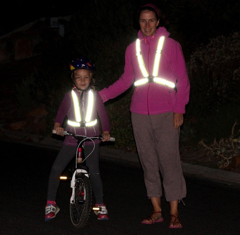 Highlight Reflective Straps Running Cycling Safety Reflective Vest High Visibility Reflective Safety Jacket