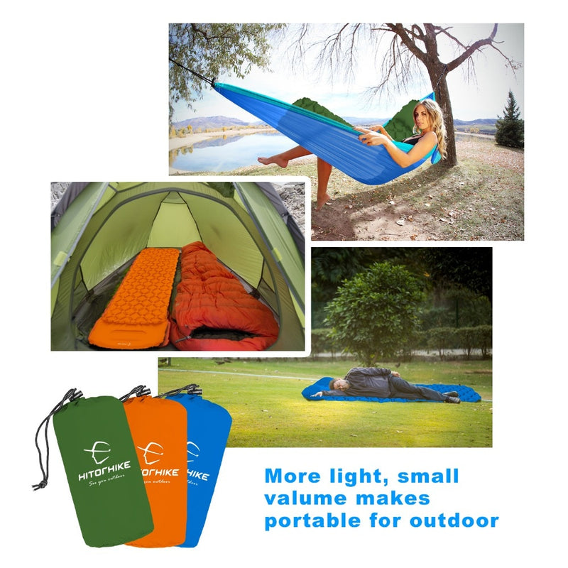 Hitorhike Inflatable mattress Cushion Sleeping Bag Mat Fast Filling Air Moistureproof Camping