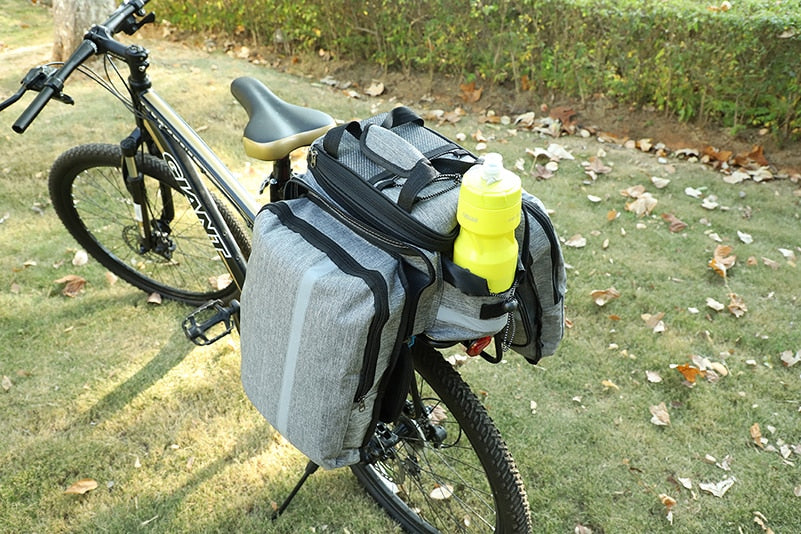 Waterproof Bike Seat Pannier Pack Luggage Cycling Bag 10-25L Bicycle Pannier Bag with Rain Cover