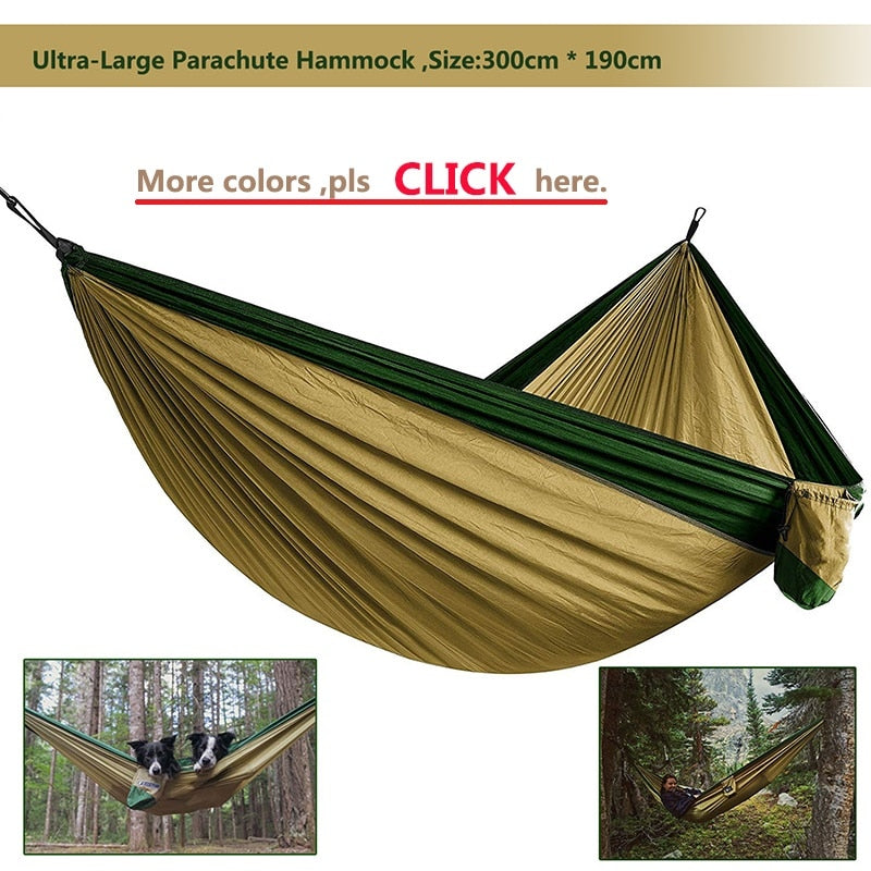 Camping Parachute Hammock Survival Garden Outdoor Furniture Leisure Sleeping Hamaca Travel Double