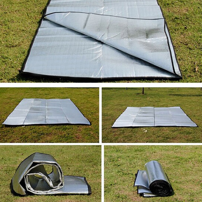 Ultralight Waterproof Camping Mat Picnic Blanket Beach Mattress Sleeping Pad Aluminum Foil