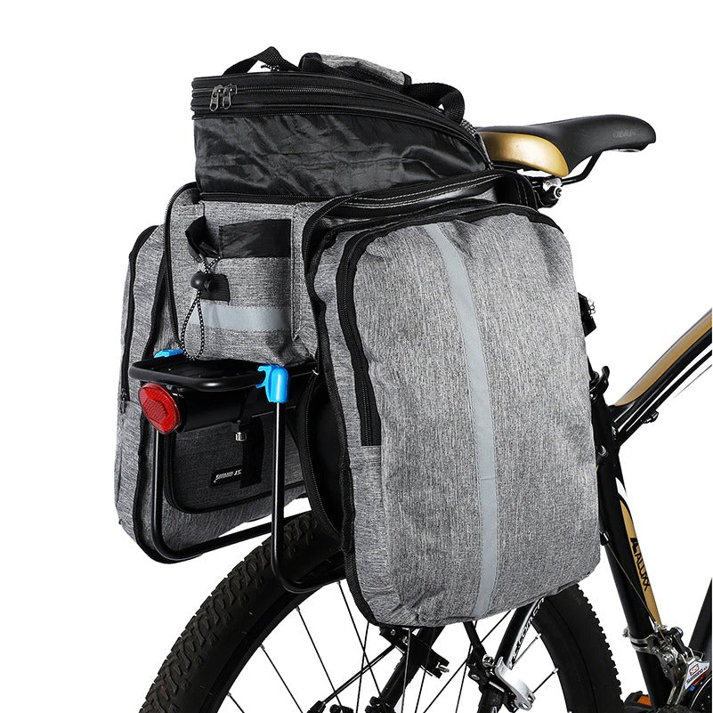 Waterproof Bike Seat Pannier Pack Luggage Cycling Bag 10-25L Bicycle Pannier Bag with Rain Cover