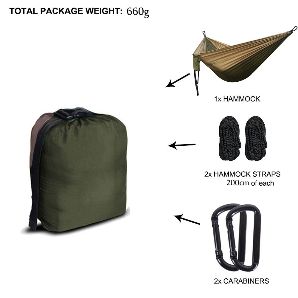 Camping Parachute Hammock Survival Garden Outdoor Furniture Leisure Sleeping Hamaca Travel Double