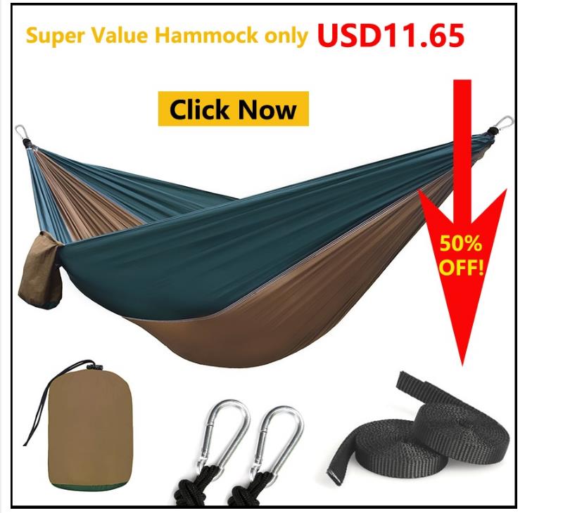 Camping Parachute Hammock Survival Garden Outdoor Furniture Leisure Sleeping Hamaca Travel Double