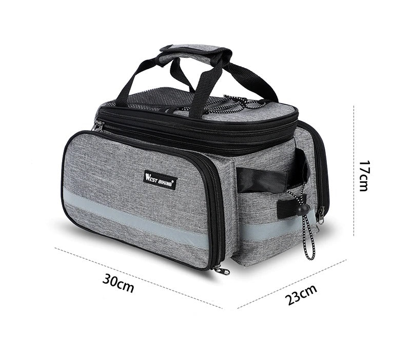 Waterproof Bike Seat Pannier Pack Luggage Cycling Bag 10-25L Bicycle Pannier Bag with Rain Cover