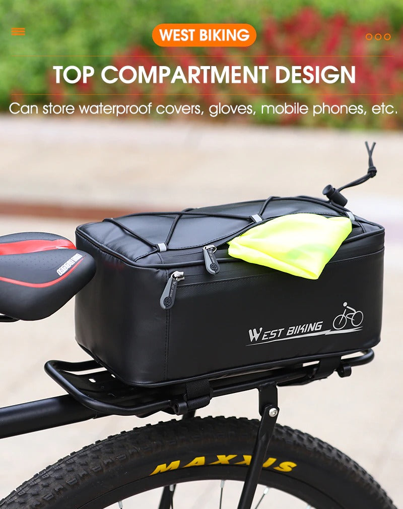 Waterproof Bike Seat Pannier Pack Luggage Cycling Bag 10-25L Bicycle Pannier Bag with Rain Cover