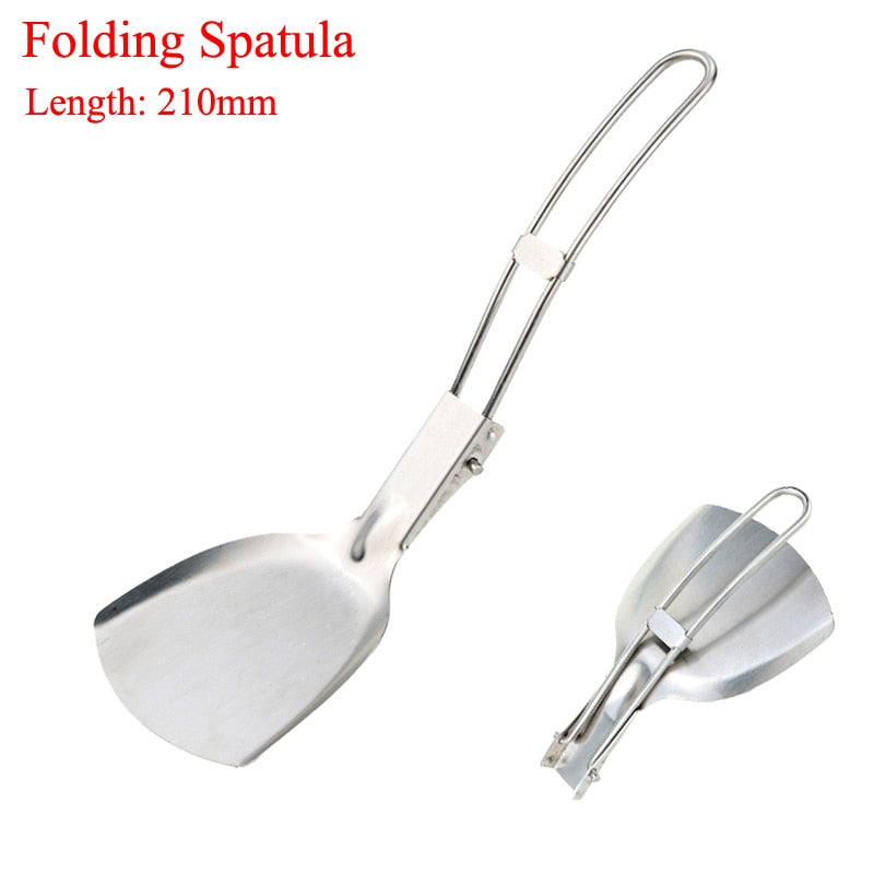 Cookware Spork, Fork, Spoon & Stainless Steel Knife Utensils - Set Combo Camping Cutlery Tableware