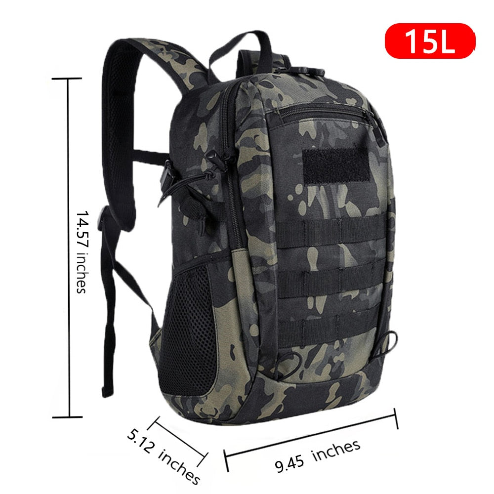 Outdoor Tactical Backpack Military Rucksacks Men 15L & 20L Waterproof Sport Travel Backpacks