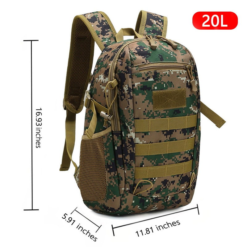 Outdoor Tactical Backpack Military Rucksacks Men 15L & 20L Waterproof Sport Travel Backpacks