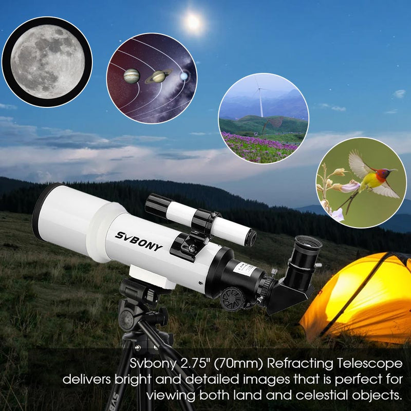 Svbony 70mm refractor astronomical sales telescope