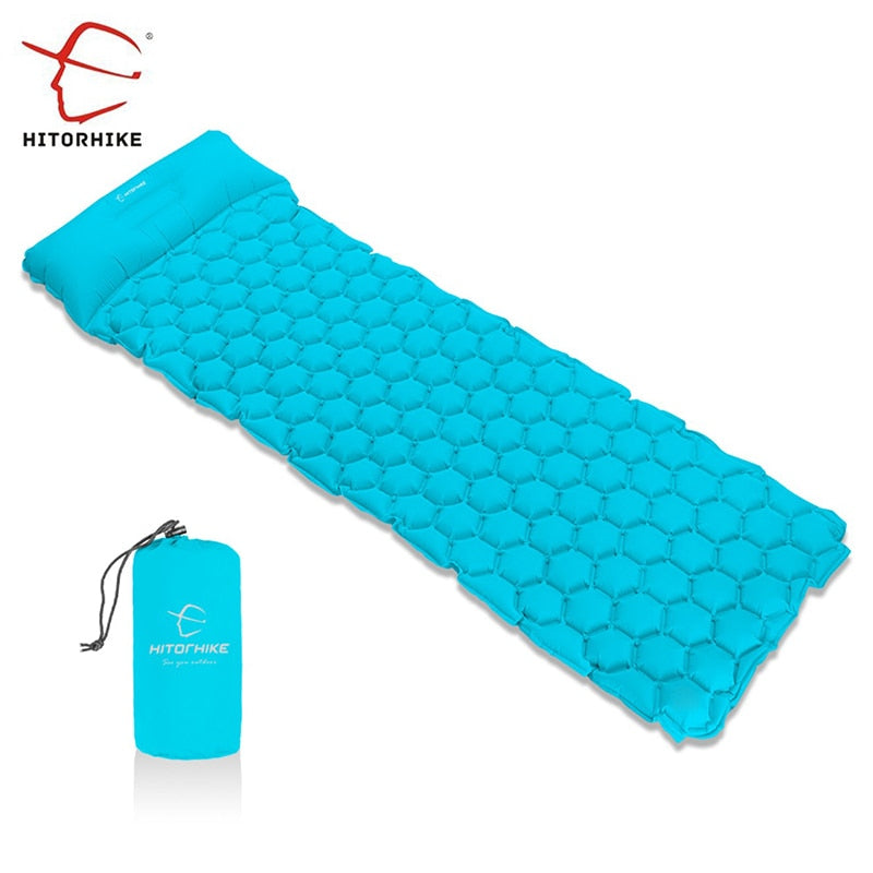 Hitorhike Topselling Inflatable Sleeping Pad Camping Mat With Pillow air mattress Sleeping Cushion