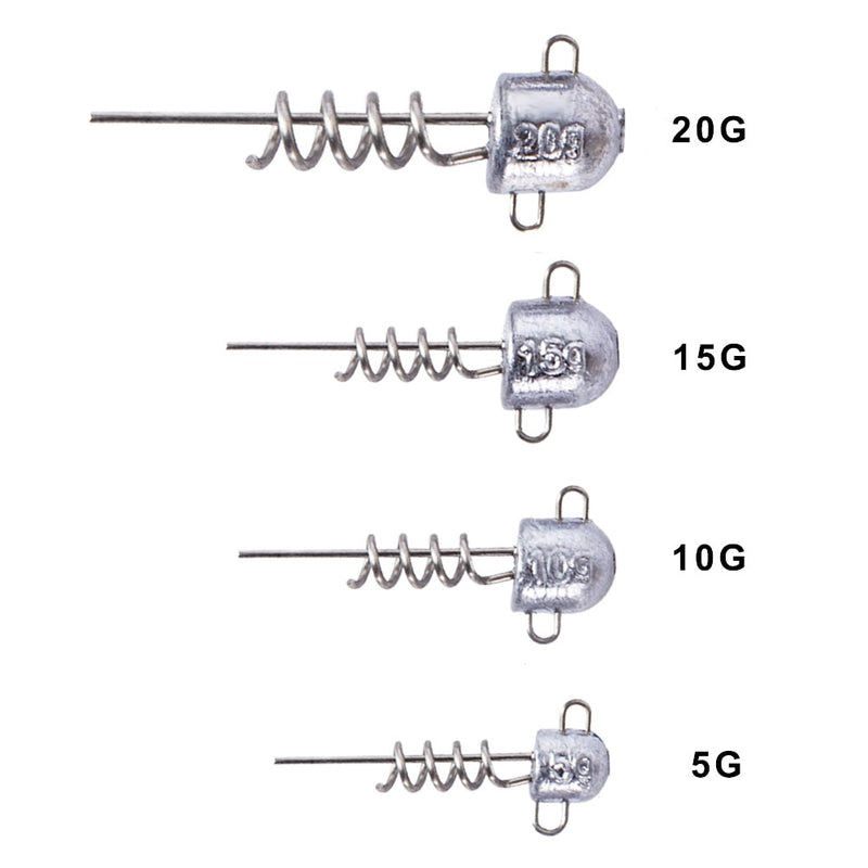 Hunthouse soft lure screw head jig head for big shad 5g 10g 15g 20g fishing tool fishing equipment