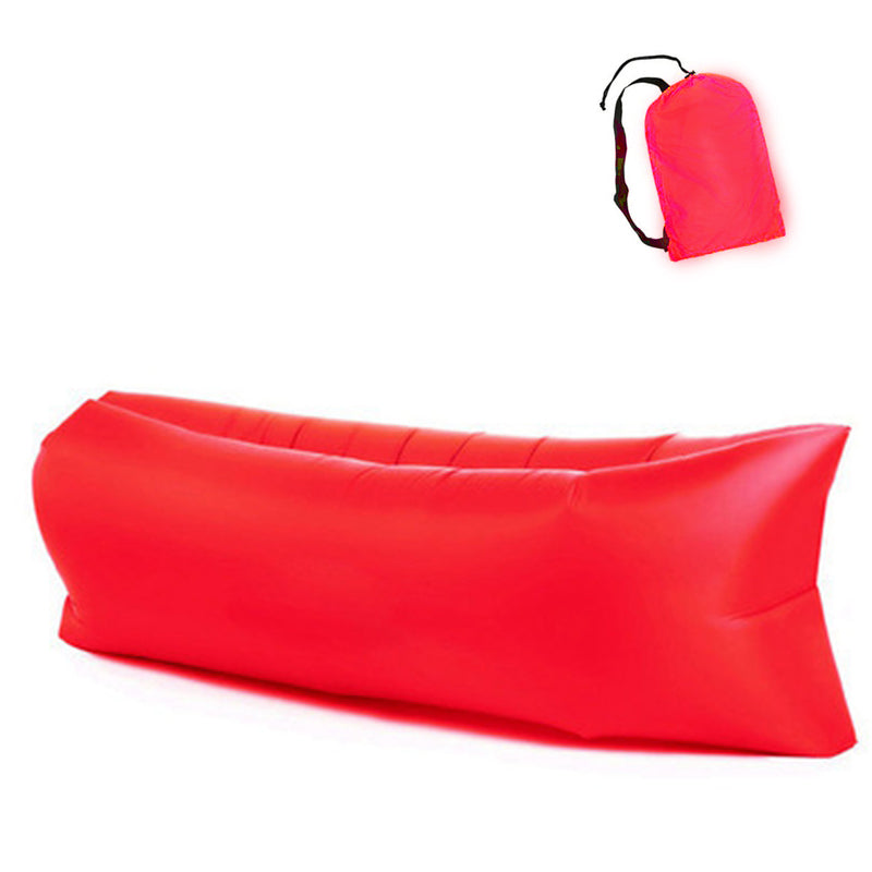 Inflatable Lounger Air Sofa Lightweight Beach Sleeping Bag Air Hammock Folding Rapid Inflatable Sofa