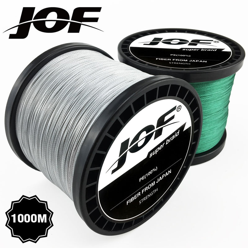 JOF 300M 500M 1000M 8 Strands 4 Strands 18-88LB PE Braided Fishing Wire Multifilament Super Strong