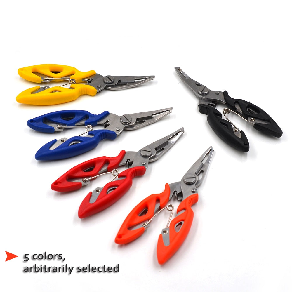 MNFT 12cm Fishing Pliers Line Cutter Hook Remover  Remover Line Cutter Tools Fish Use Tongs Scissors Fishing Pliers 5 Colors