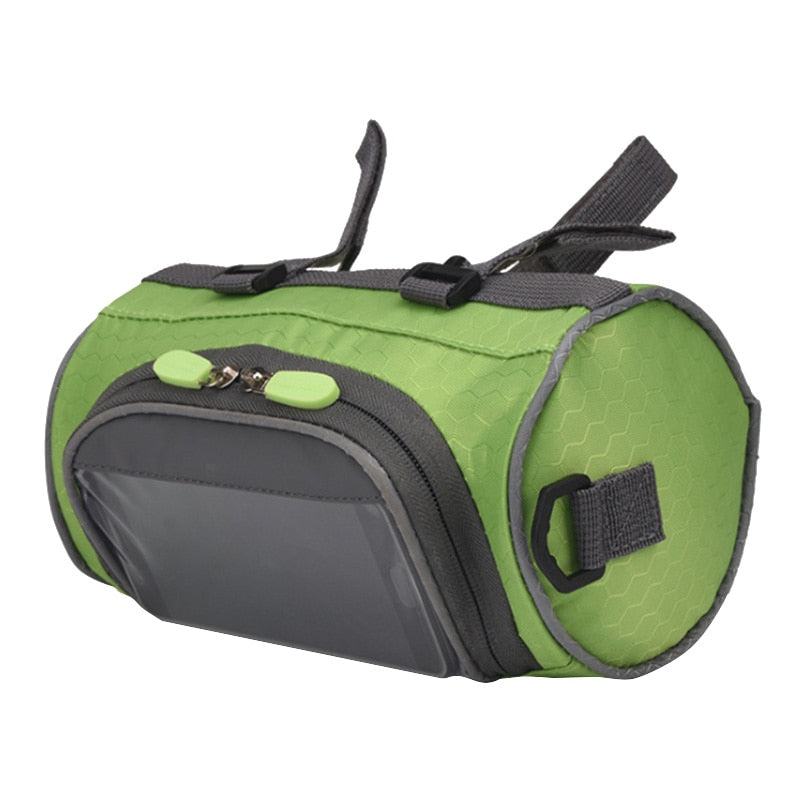 Mountain Bike Bicycle Bags Panniers Touch Screen Cycling Phone Bag Case Road Bike Front Tube Handlebar Cylinder Bag