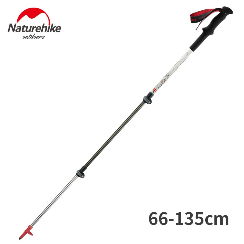 Naturehike Carbon Fiber + Aluminum Alloy Walking Stick Pole Lightweight Camping Trekking Pole Hiking