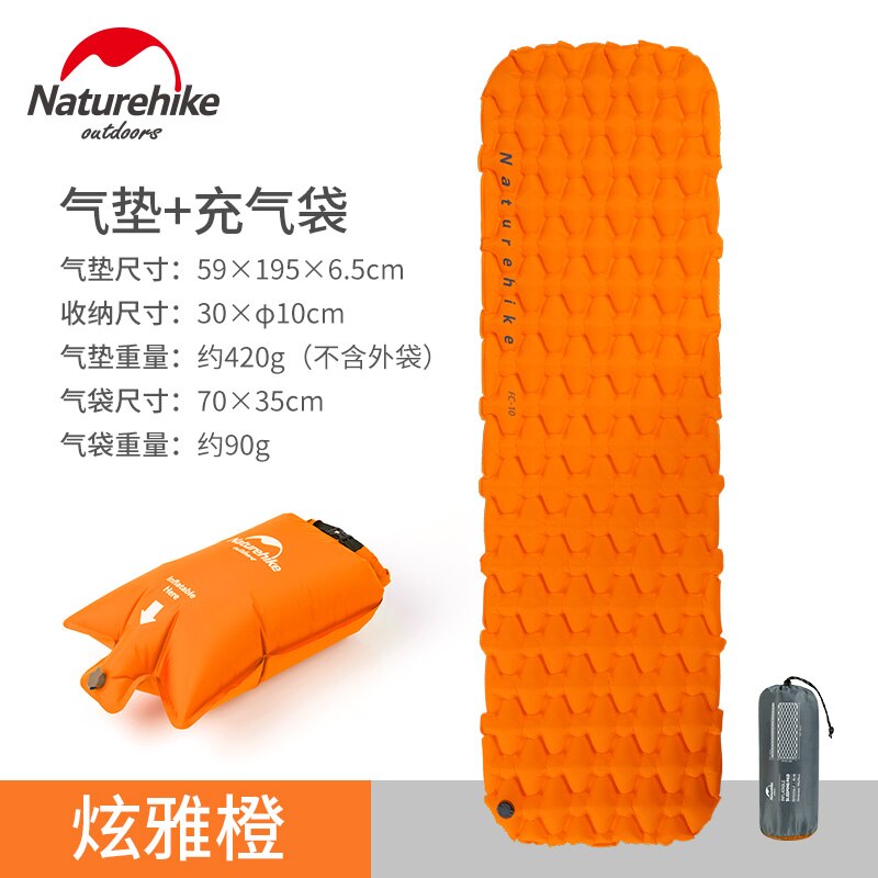 Naturehike Nylon TPU Sleeping Pad Lightweight Moisture-proof Air Mattress Portable Inflatable