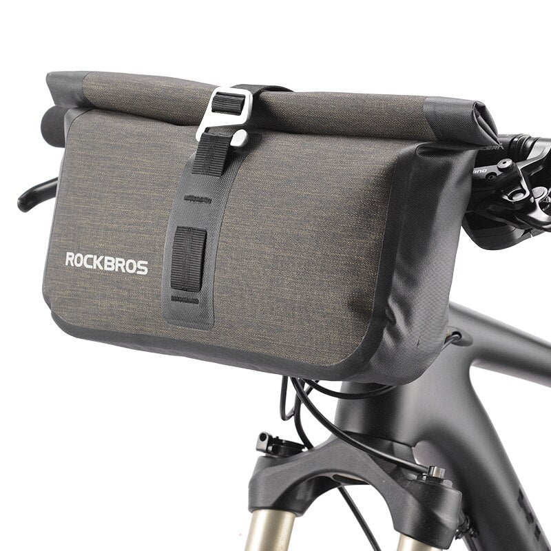 5-6L Bicycle Bag Waterproof Front Reflectice Tube Bag Large Capacity Handlebar Bag Front Pannier