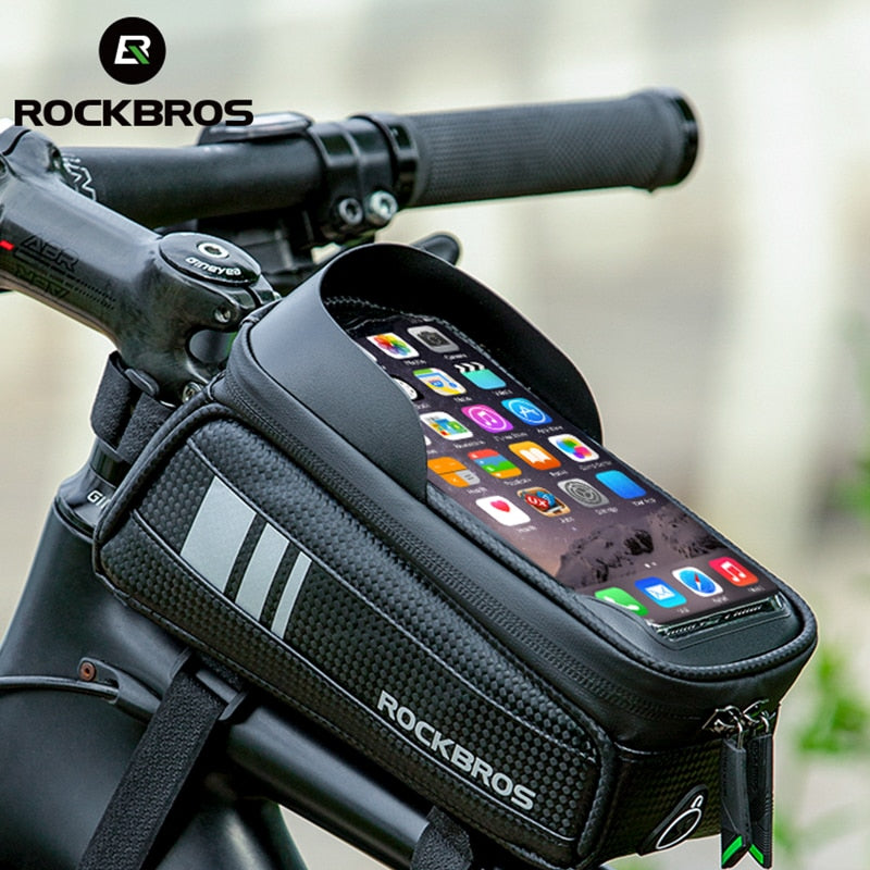 Bicycle Bag Waterproof Touch Screen Cycling Bag Top Front Tube Frame MTB Road Bike Bag 6.0 Phone Case Bike Accessories