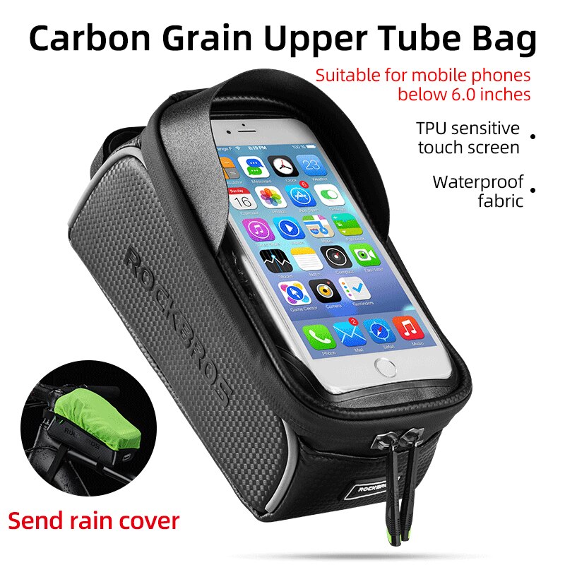 Bicycle Bag Waterproof Touch Screen Cycling Bag Top Front Tube Frame MTB Road Bike Bag 6.0 Phone Case Bike Accessories